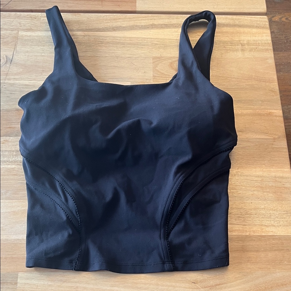 Lululemon Black Corset Built in Bra Top - 4